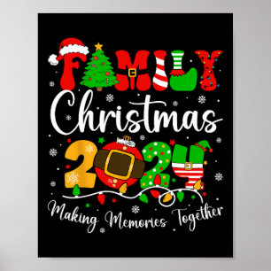 Familie Kerstmis 2024 Matching Squad Santa Elf Fun Poster
