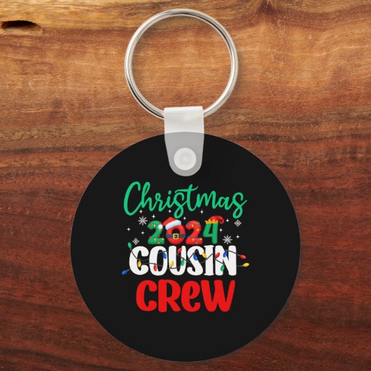 Familie Kerstmis 2024 Neef Crew Matching Squad S Sleutelhanger (Voorkant)