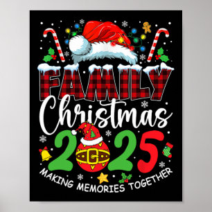 Familie Kerstmis 2025 Matching Squad Santa Elf Fun Poster