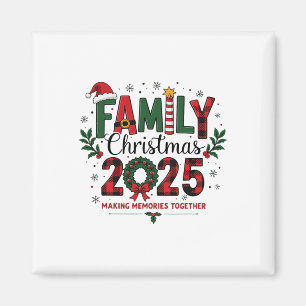Familie Kerstmis 2025 Xmas Matching Making Memorie Magneet