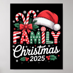 Familie Kerstmis 2025 Xmas Matching Pyjama Poster