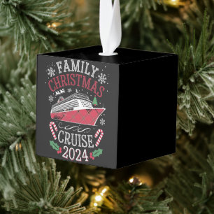 Familie Kerstmis Cruise Squad 2024 Matching Outfit Kubus Ornament