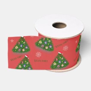 Familie Kerstmis foto Grosgrain Lint