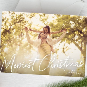 Familie Kerstmis Foto Vakantiekaart Feestdagenkaart