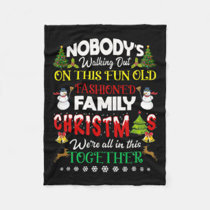 Familie Kerstmis We Zijn Samen Hierin Gelukkig Fleece Deken