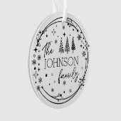 Familie Kerstnaam Monogram Ornament (voorkant)