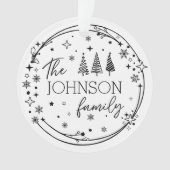 Familie Kerstnaam Monogram Ornament (voorkant)