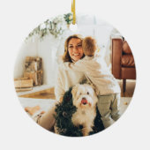 Familie Kerstversiering met Hond Keramisch Ornament (Achterkant)