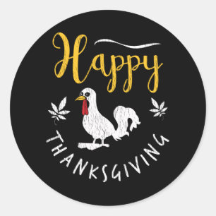 Familie Kids Matching Happy Thanksgiving Pyjama Ronde Sticker