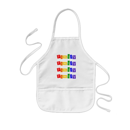 Familie Kinder Apron Schort (Voorkant)