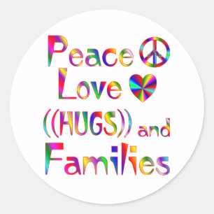 Familie knuffels ronde sticker