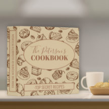 Familie kookboek vintage koekjes patroon recepten