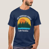 Familie Lake Trip Schattigee Gepersonaliseerd zons T-shirt (Voorkant)