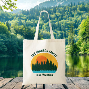Familie Lake Trip Schattigee Gepersonaliseerd zons Tote Bag