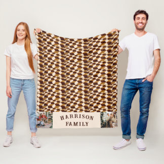 Familie Liefde Fotocollage Gepersonaliseerde PLAID Fleece Deken