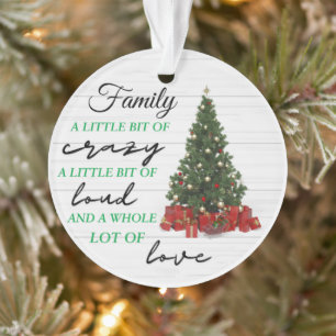 Familie Little Bit of Crazy Loud Love Kerstmis Ornament