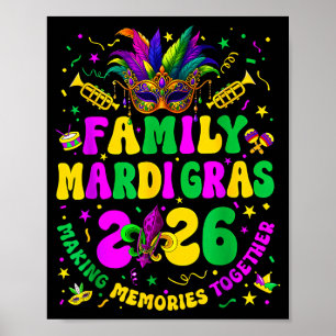 Familie Mardi Gras Crew 2026 Carnaval Reis Matchin Poster