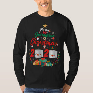 Familie Matching Merry Quarantine Kerstmis Toilet T-shirt