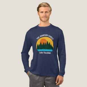 Familie Meer Trip Zonsondergang Lange Mouwen Tri-Blend Shirt