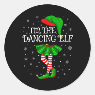 Familie-meisjes meisjes Ik ben de dansende Elf Ch Ronde Sticker