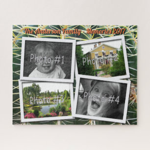 Familie Memories 4 x aangepaste foto's Uitdagingsc Legpuzzel