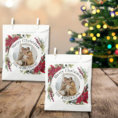 Familie met kerstfeest bedankzakje