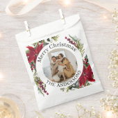 Familie met kerstfeest bedankzakje (Geknipt)