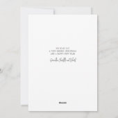 Familie met kerstfeest feestdagenkaart (Achterkant)