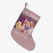 Familie met kerstfeest kleine kerstsok (Voorkant (Hangend))