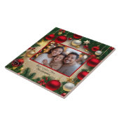 Familie met kerstfeest tegeltje (Zijkant)
