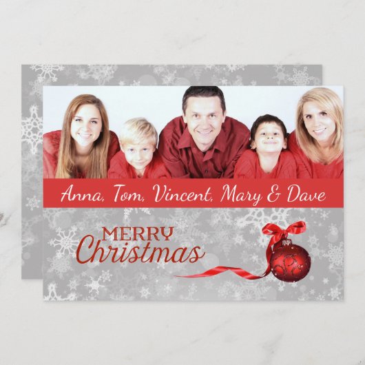 Familie met kerstkaart (Voorkant / Achterkant)