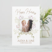 Familie met kerstkaart (Staand voorkant)