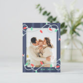 Familie met kerstkaart aankondigingskaart (Staand voorkant)