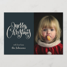 Familie met kerstkaart kaart