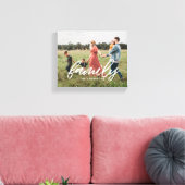 Familie Moderne typografie overlay foto Canvas Afdruk (Insitu (Woonkamer))