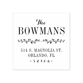 Familie Monogram Adres Stempel
