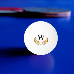 Familie monogram initiaal goudbaars pingpongballen