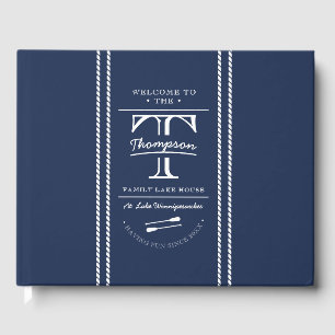 Familie Monogram Marine Nautisch Lake House Gastenboek