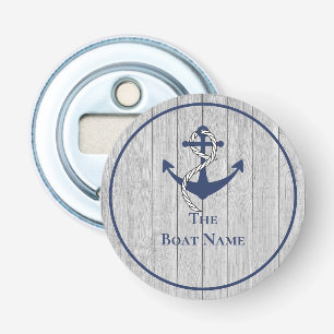 Familie- of bootnaam marineanker touw nautisch  button flesopener