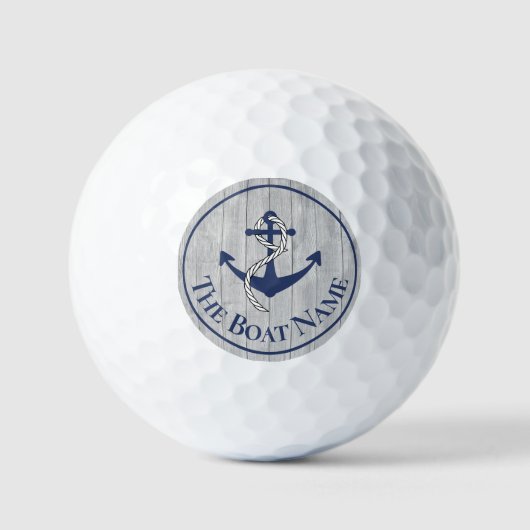 Familie of bootnaam Navy anker touw nautisch  Golfballen (Voorkant)