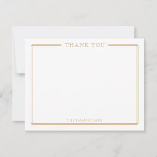 Familie of koppels Elegant Goud Stationery Bedankkaart