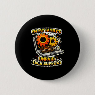 Familie ongecompenseerde technische ondersteuning ronde button 5,7 cm