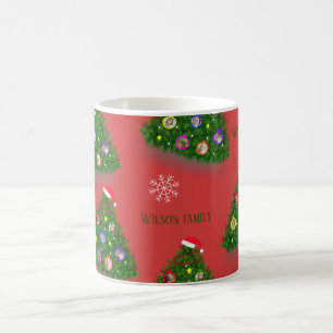 Familie ornament op Kerstboom Koffiemok