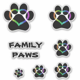 FAMILIE PAWS KAT STICKER
