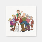 Familie Portret Papier Servetten (Voorkant)