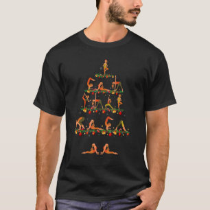 Familie Pyjama Sets Kerst Overeenkomende Yoga Kers T-shirt