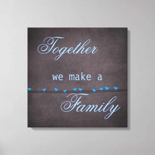 Familie Quote Canvas Print (Voorkant)