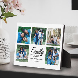 Familie Quote Geheugen Fotocollage Keepsake Modern Fotoplaat