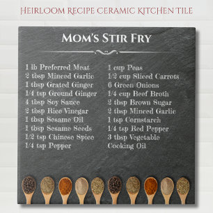 Familie Recept Erfstuk Ingrediëntenlijst Keuken Tegeltje