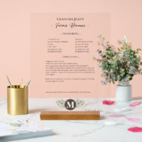 Familie recept Keepsake Clear